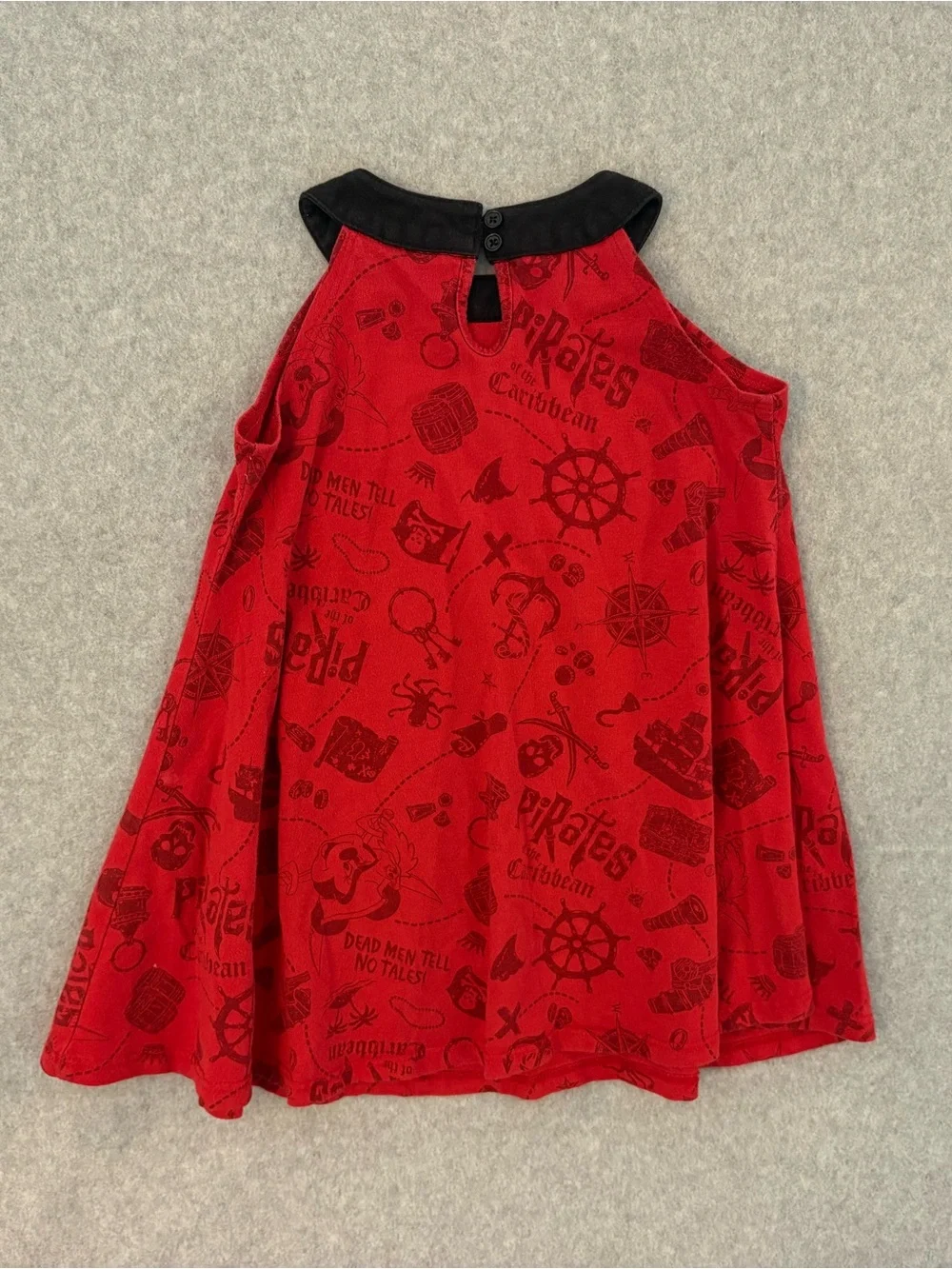 Disney Parks Red &Black Minnie Mouse Pirates of the Caribbean Swing Dress Sz XXS